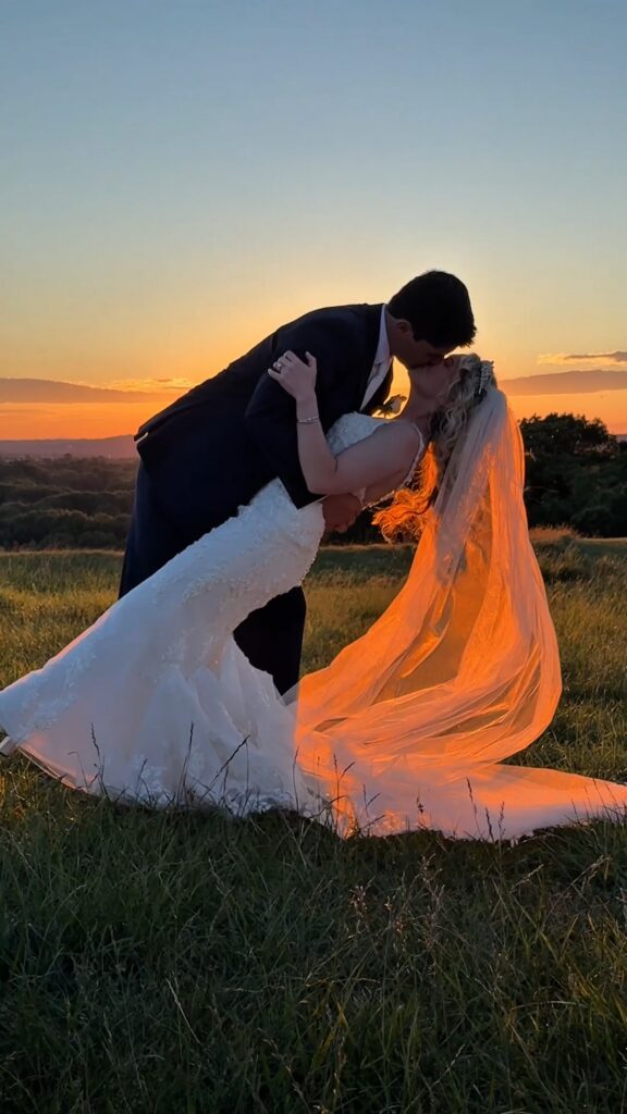 Juliana and Matthew during their wedding at Granite Links in Quincy, Massachusetts.