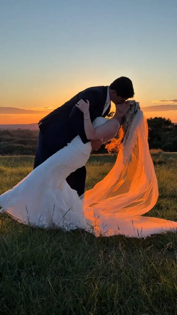 Juliana and Matthew during their wedding at Granite Links in Quincy, Massachusetts.